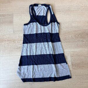 Splendid Navy & Gray Striped Racerback Tank